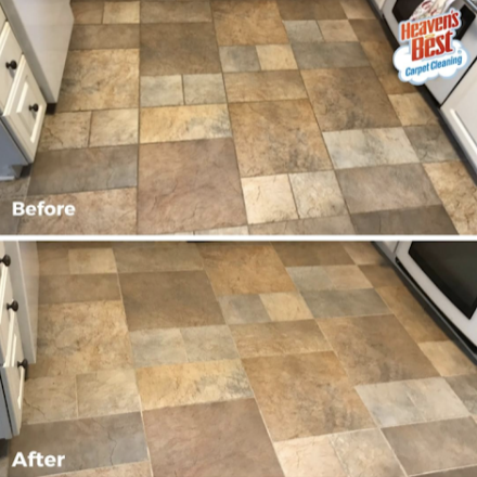 Grout Before and After Cleaning